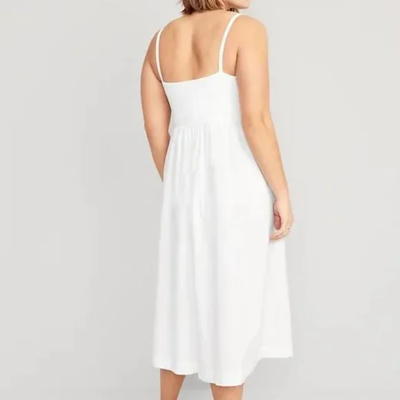 NWT Old Navy Fit & Flare Combination Midi Cami Dress for Women - Picture 5 of 7